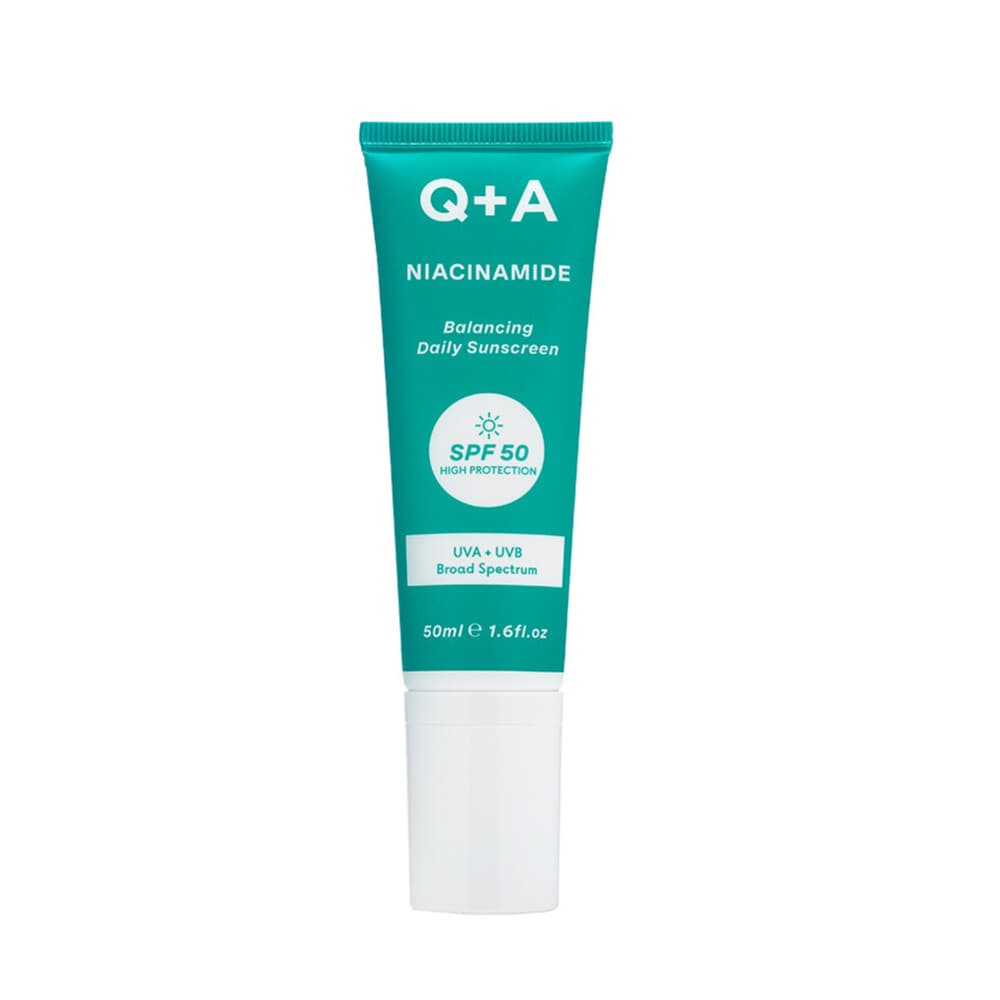 2e halve prijs: Q+A Face Sunscreen SPF 50 Balancing 50 ml