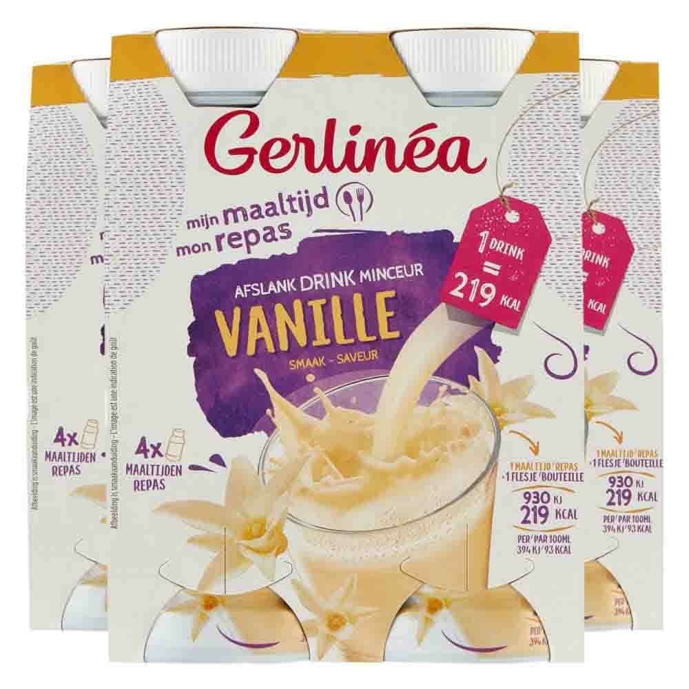3x Gerlinea Mijn Maaltijd Afslank Drink Vanille 4 x 236 ml