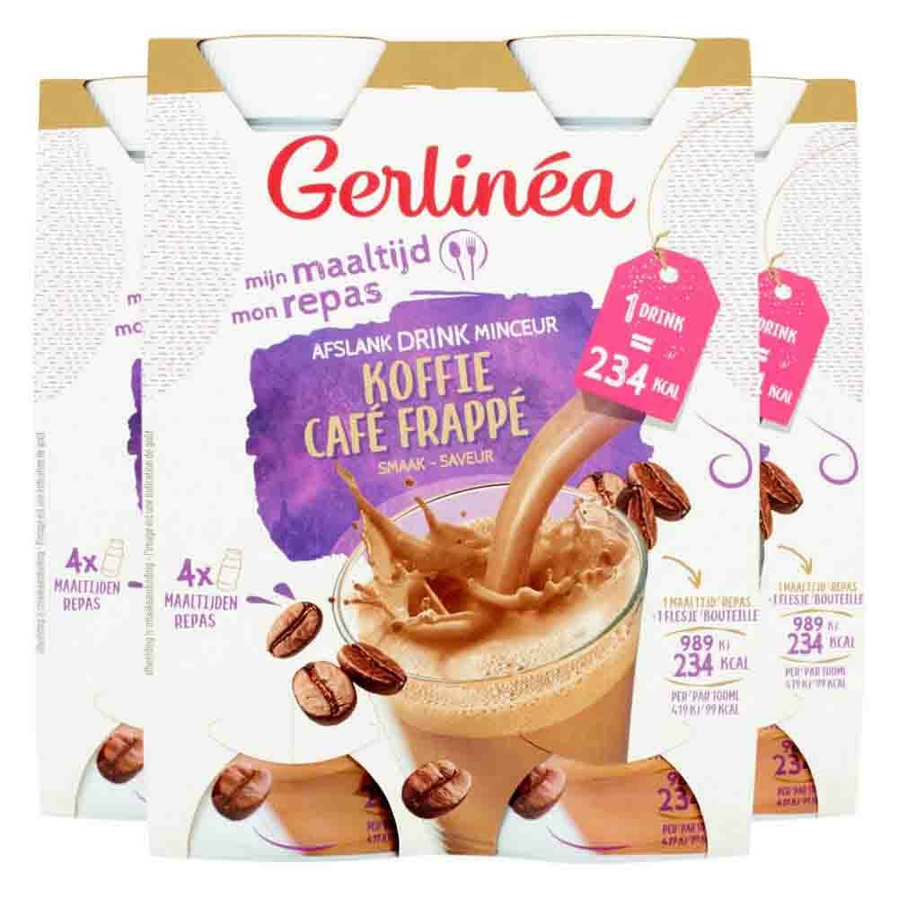 3x Gerlinea Mijn Maaltijd Afslank Drink Koffie 4 x 236 ml