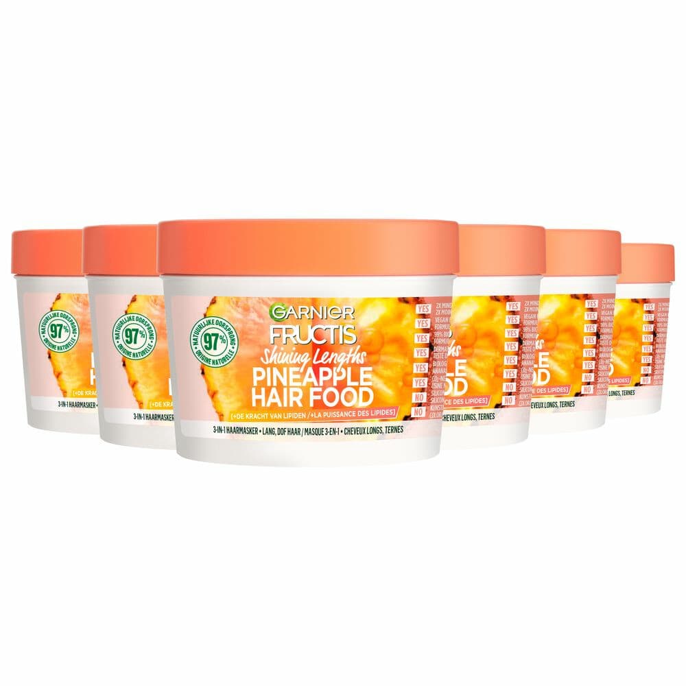6x Garnier Fructis Pineapple Hair Food Haarmasker 400 ml