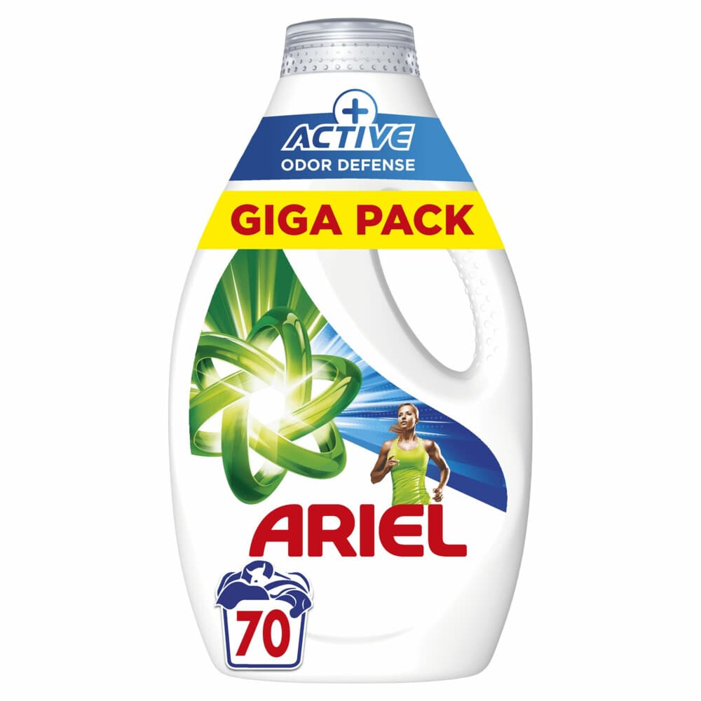 Ariel Vloeibaar Wasmiddel +Actieve Odor Defense 70 Wasbeurten 3150 ml