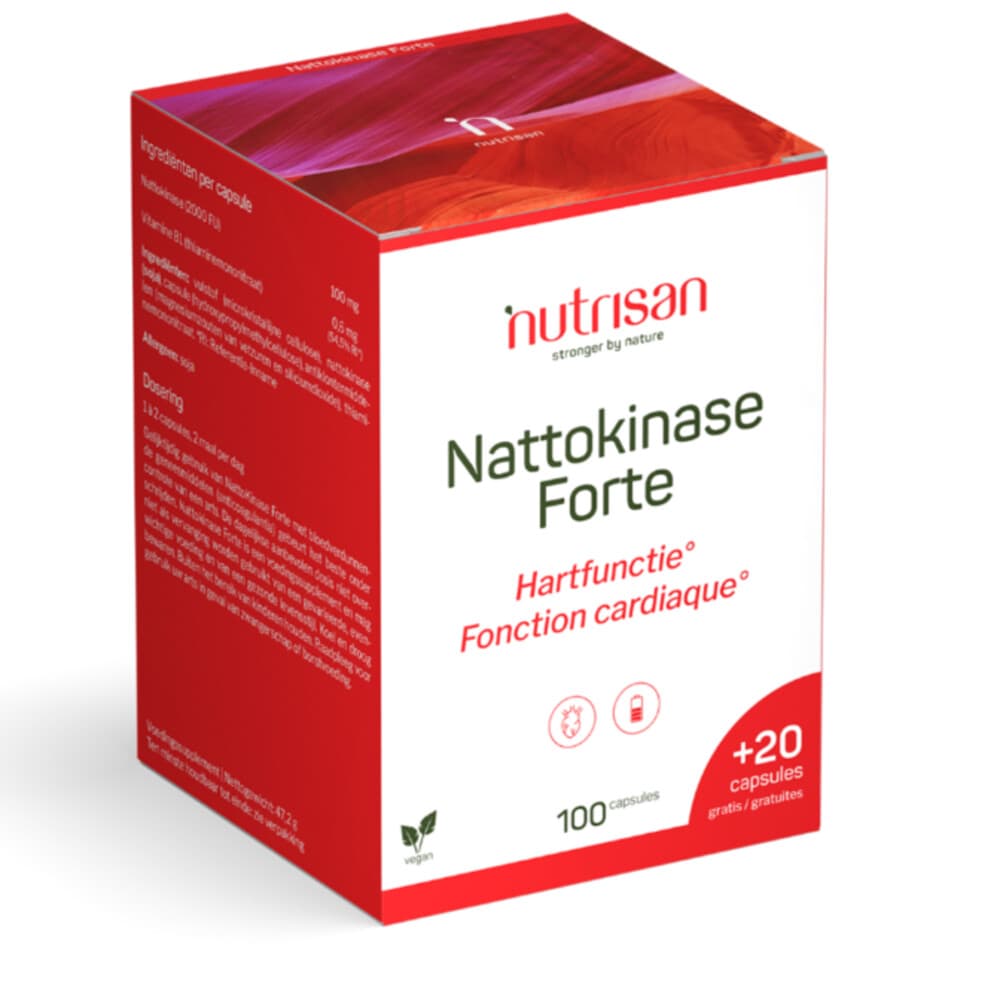 Gratis Verzending: Nutrisan Nattokinase Forte 120 capsules