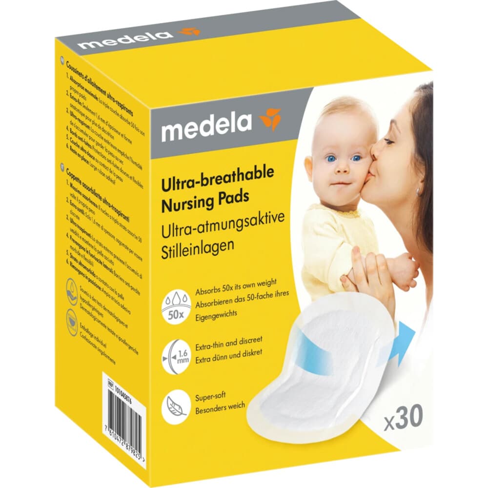 Medela Wegwerp Zoogcompressen Ultra Ademend Extra Dun 30 stuks