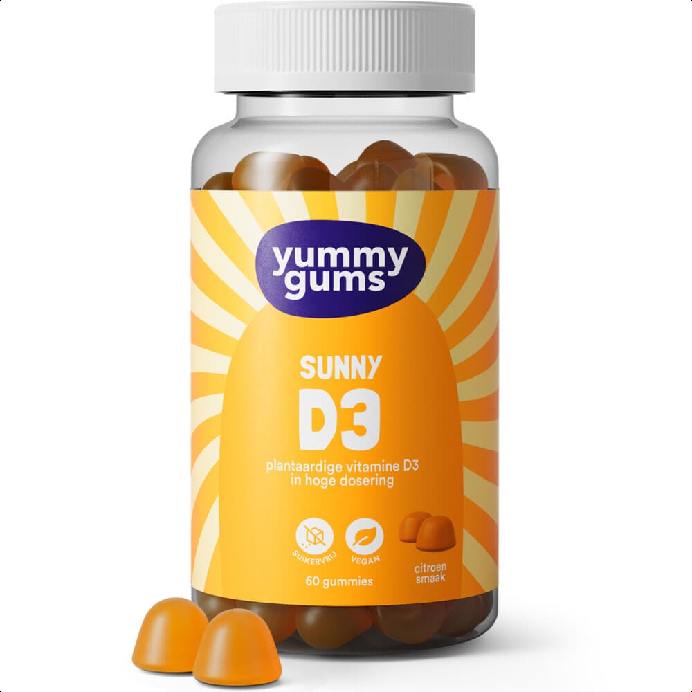 Gratis Verzending: Yummygums Sunny D3 60 gummies