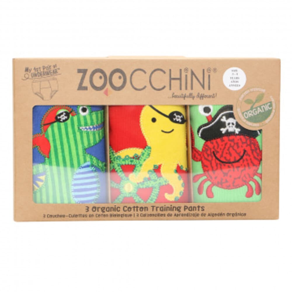 Zoocchini Oefenbroekje 2-3 jaar Boys Pirate Pals 3 stuks