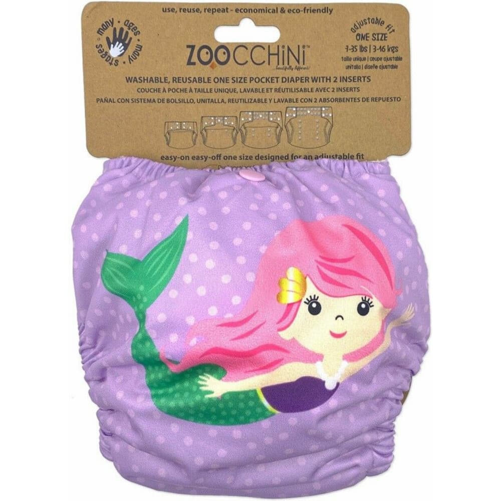 Zoocchini Wasbare Luier Marietta the Mermaid (incl. 2 inserts)