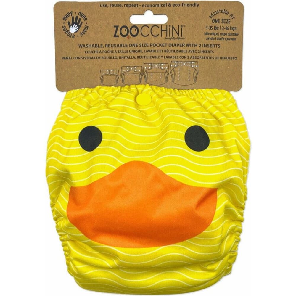 Zoocchini Wasbare Luier Puddles the Duck (incl. 2 inserts)