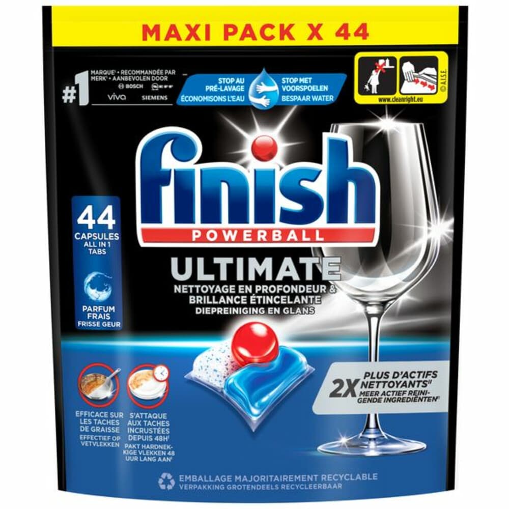 2+1 gratis: Finish Ultimate Vaatwastabletten Regular 44 stuks