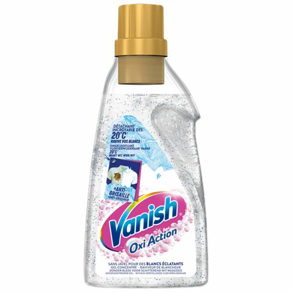 2e halve prijs: Vanish Oxi Action Booster Gel Whitening 750 ml