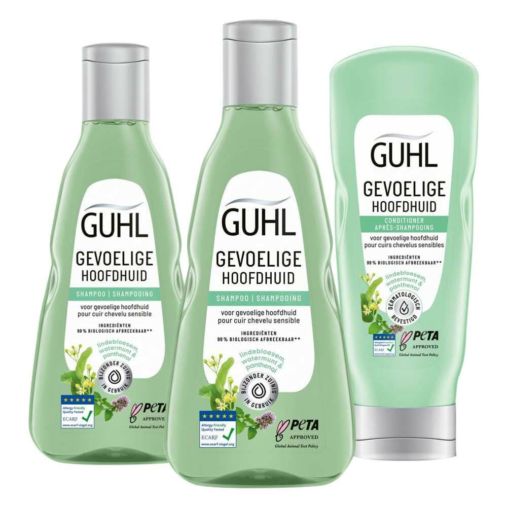 Guhl Gevoelige Hoofdhuid - Shampoo 2 x 250 ml&Conditioner 1 x 200 ml - Pakket