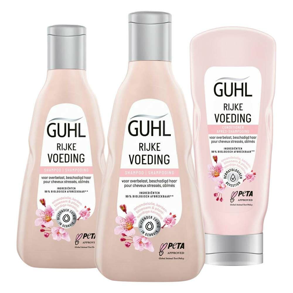 Guhl Rijke Voeding - Shampoo 2 x 250 ml&Conditioner 1 x 200 ml - Pakket