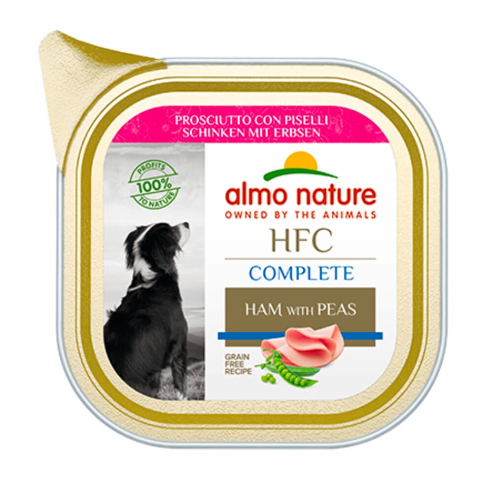 Almo Nature HFC Alu Hondenvoer Nat Blikje Ham&Erwten 85 gr