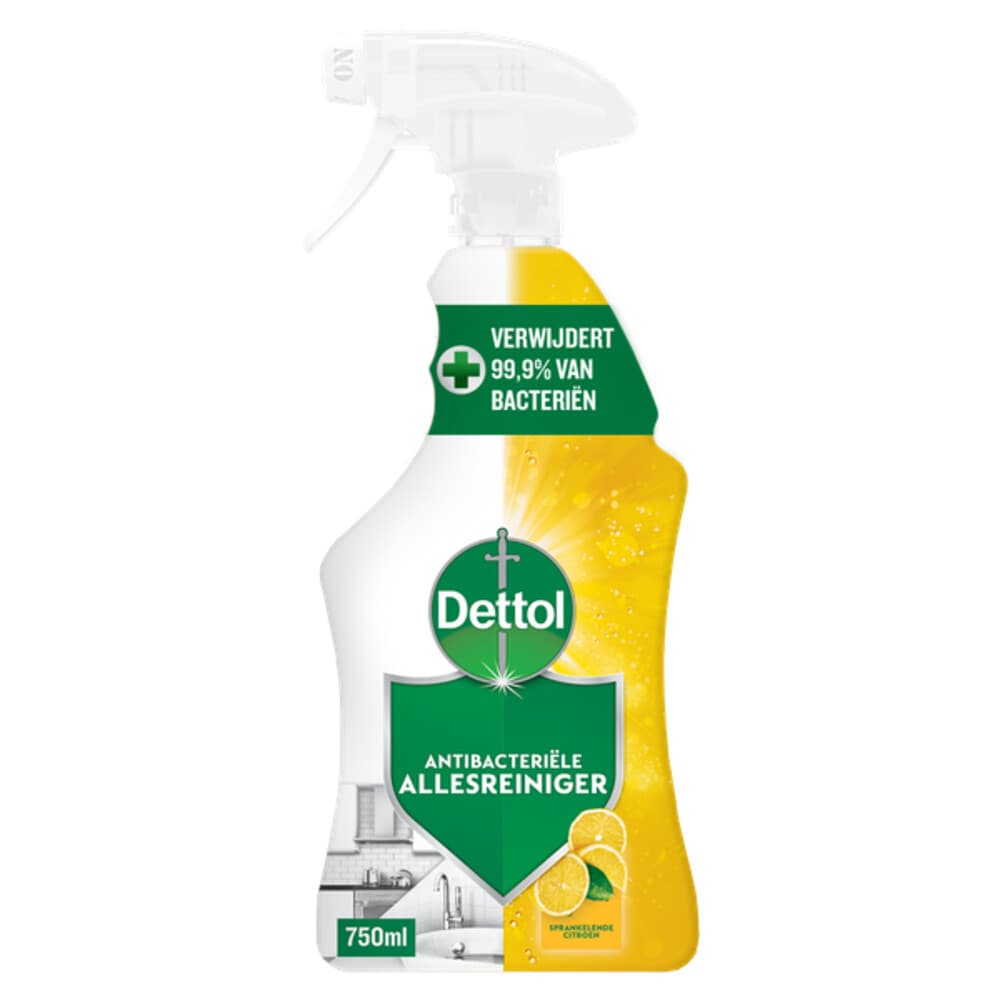 Dettol Antibacteriële Allesreiniger Spray Sprankelende Citroen 750 ml