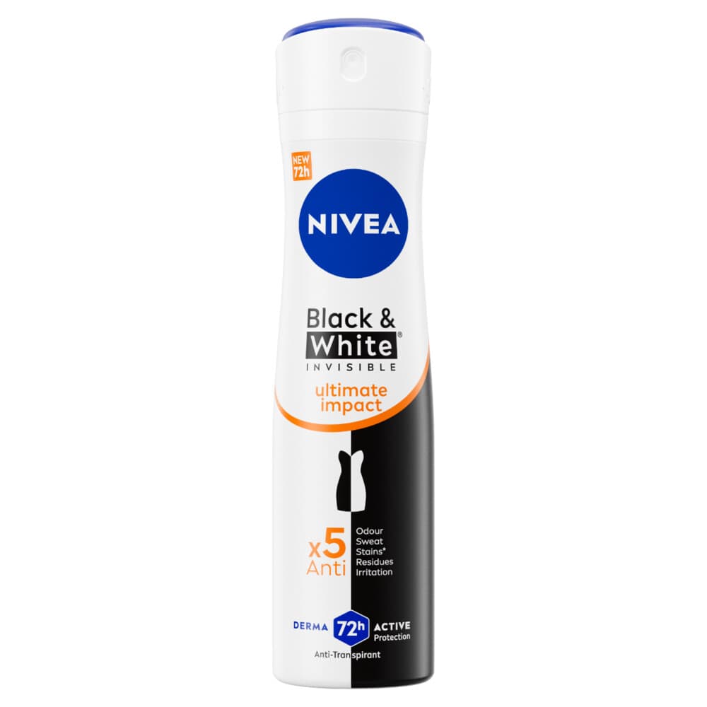 1+1 gratis: NIVEA Deodorant Spray Black&White Ultimate Impact 150 ml