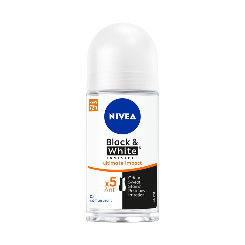 1+1 gratis: NIVEA Deodorant Roller Black&White Ultimate Impact 50 ml