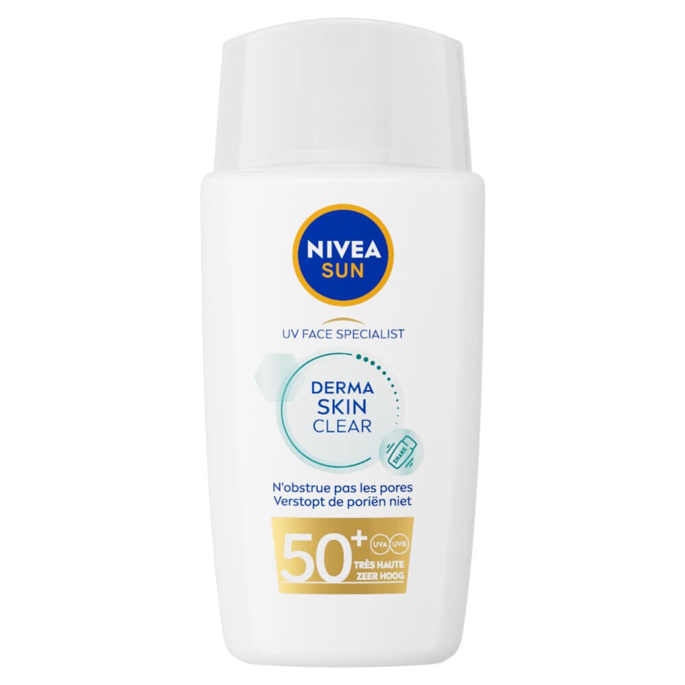 3x NIVEA Sun UV Face Specialist Derma Skin Clear Fluid SPF 50+ 40 ml
