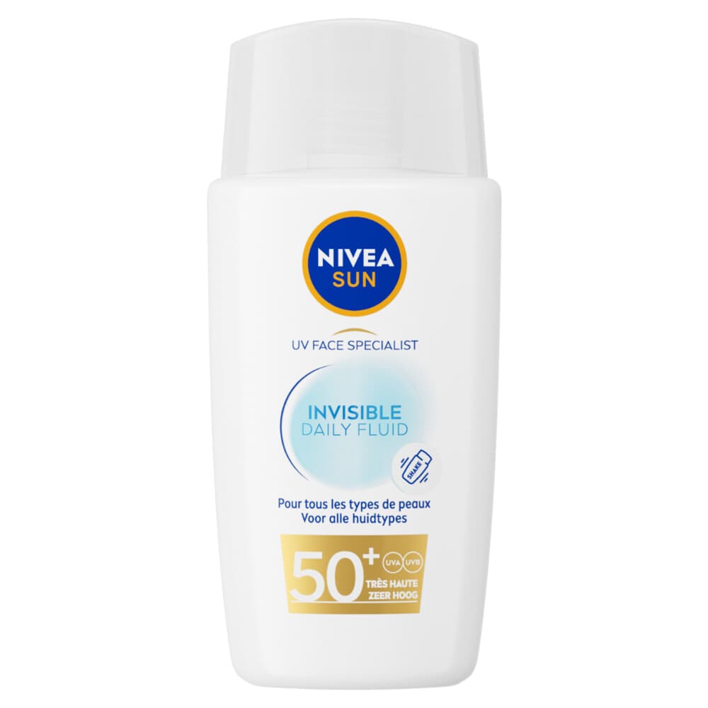 NIVEA Sun Invisible Daily Fluid Zonnecrème Gezicht SPF 50+ 40 ml
