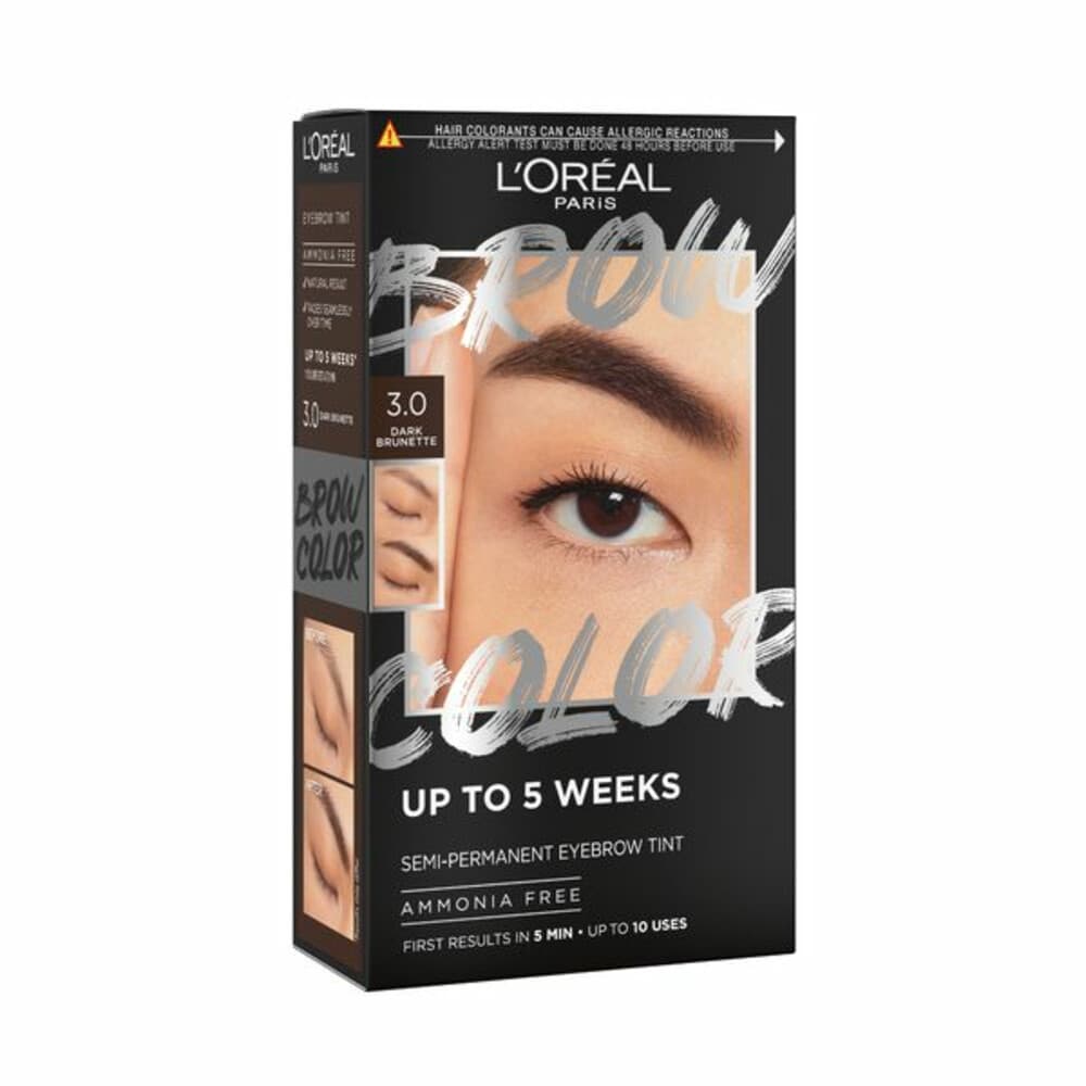 1+1 gratis: L'Oréal Brow Color Wenkbrauwverf 3.0 Dark Brunette 30 ml