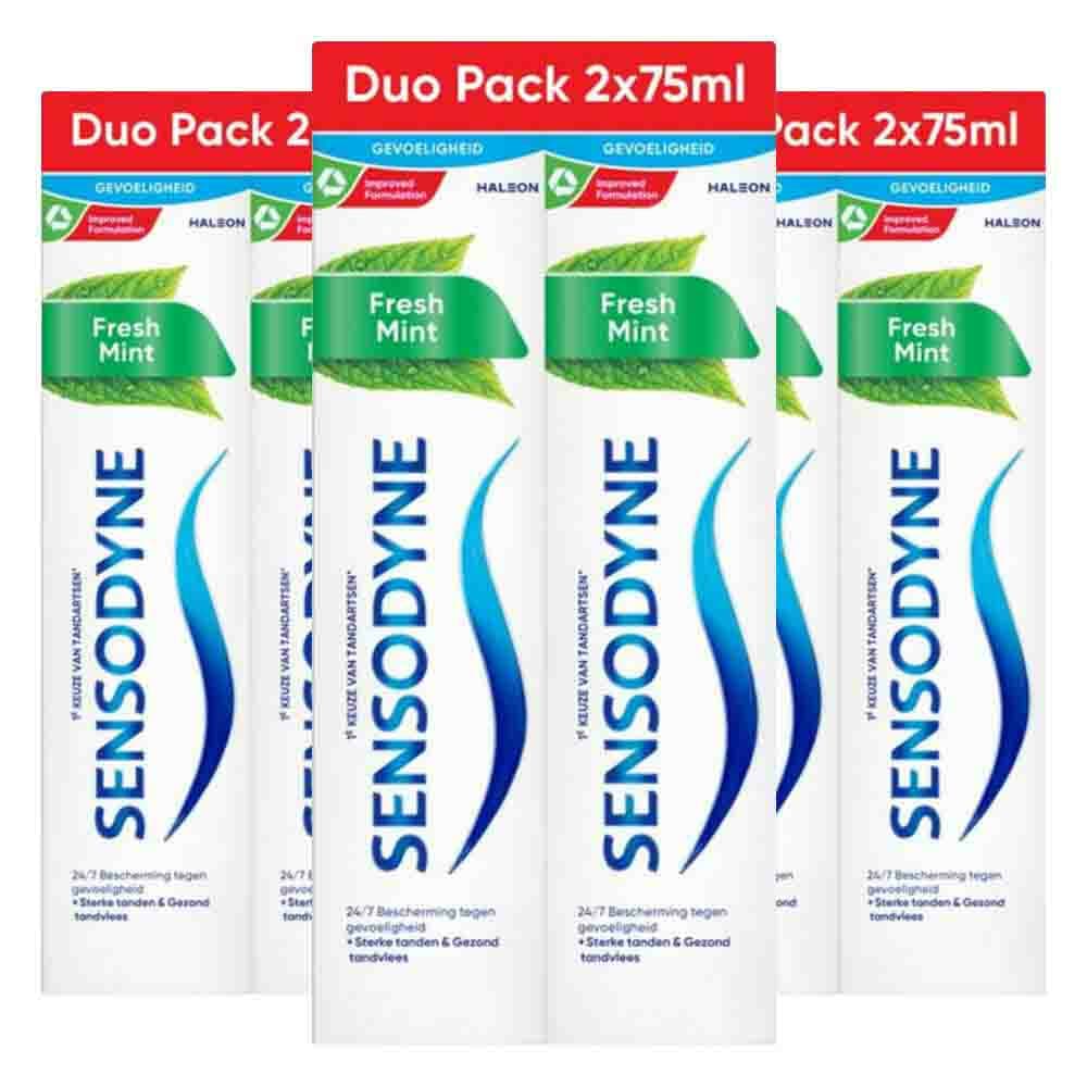 3x Sensodyne Tandpasta Fresh Mint Duo 2 stuks