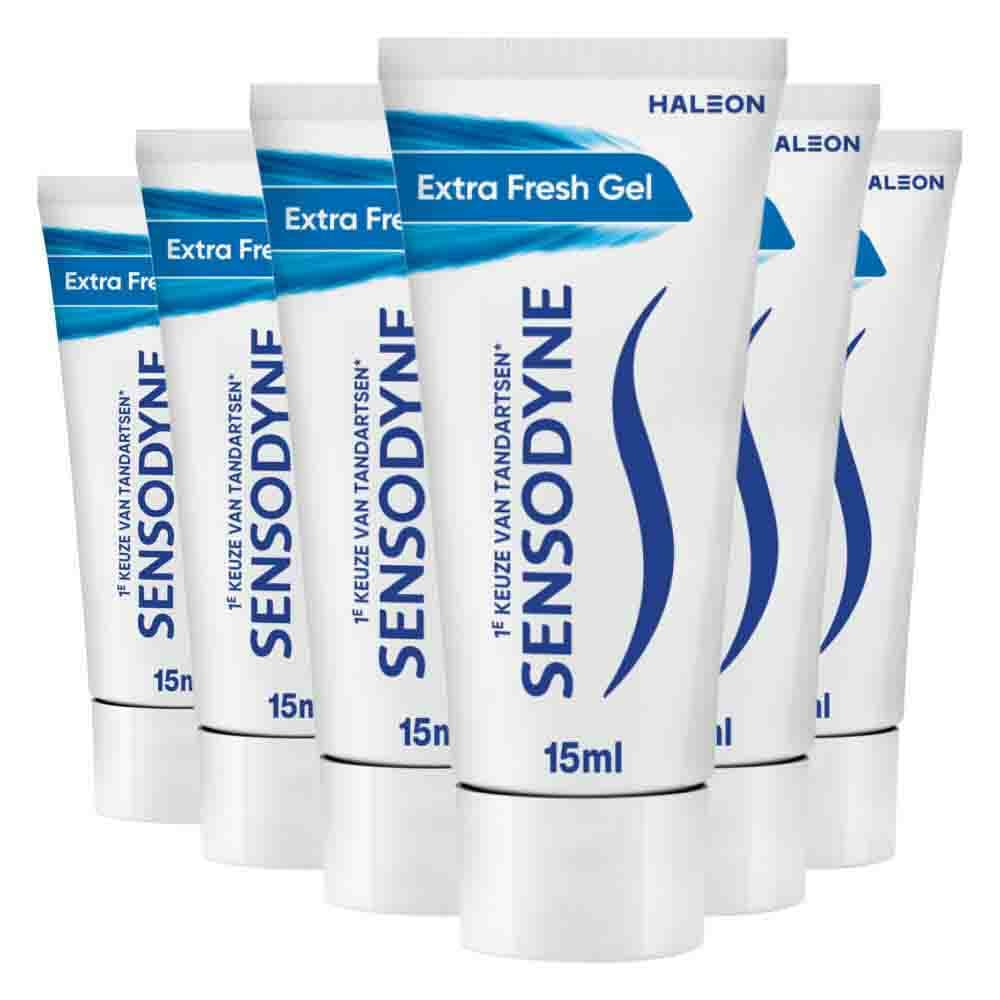 6x Sensodyne Tandpasta Extra Fresh Mini Extra Fresh Mini 15 ml