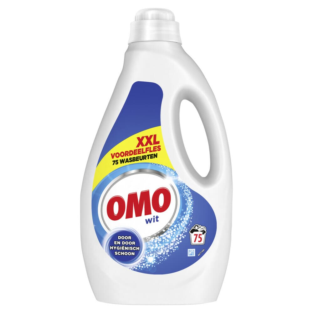 1+1 gratis: OMO Vloeibaar Wasmiddel Wit 75 Wasbeurten 3750 ml