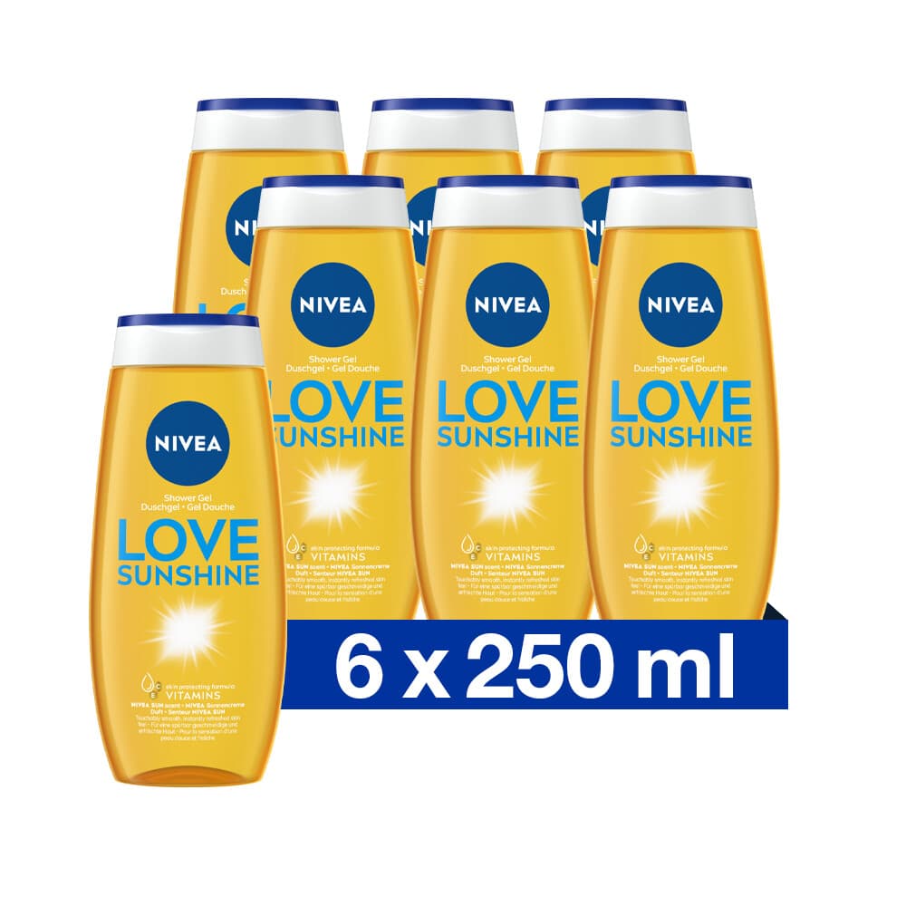 6x NIVEA Douchegel Love Sunshine 250 ml