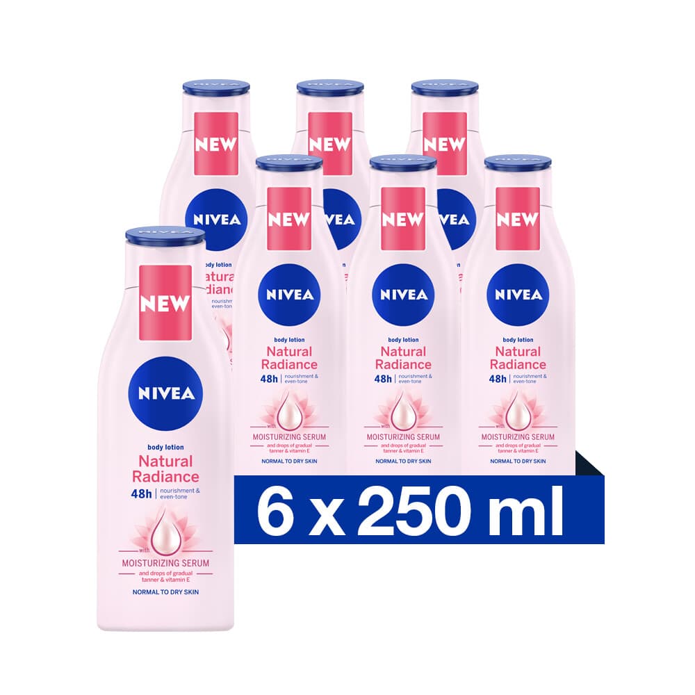6x NIVEA Natural Radiance Bodylotion 200 ml