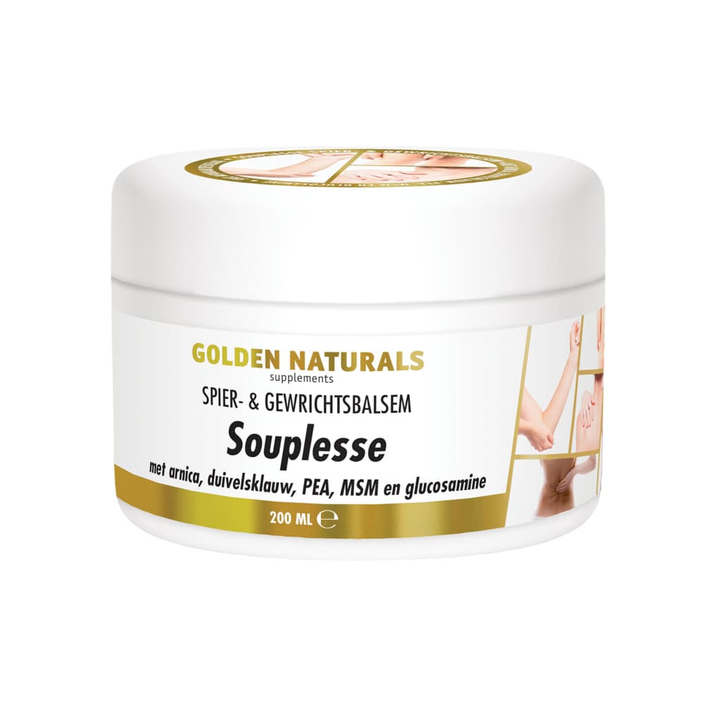 Gratis Verzending: 2x Golden Naturals Souplesse Spier-&Gewrichtsbalsem 200 ml