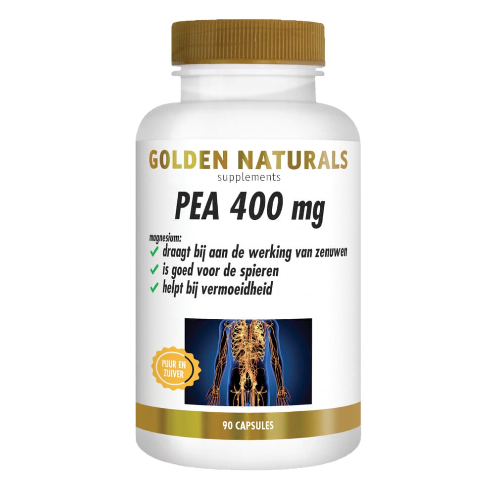 Gratis Verzending: 2x Golden Naturals PEA 400mg 90 vegacapsules