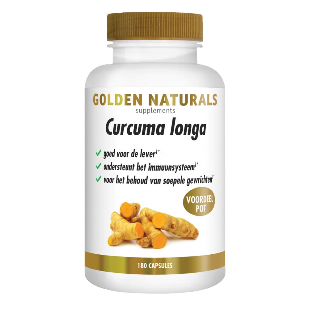 Gratis Verzending: 2x Golden Naturals Curcuma Longa 180 vegacapsules