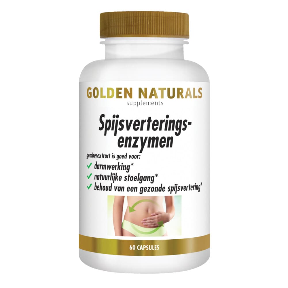 Gratis Verzending: Golden Naturals Spijsverteringsenzymen 60 vegacapsules