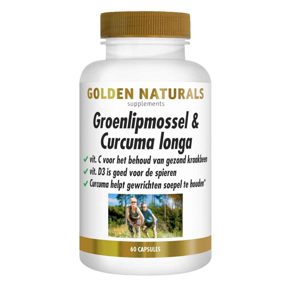 Gratis Verzending: Golden Naturals Groenlipmossel&Curcuma longa 60 capsules