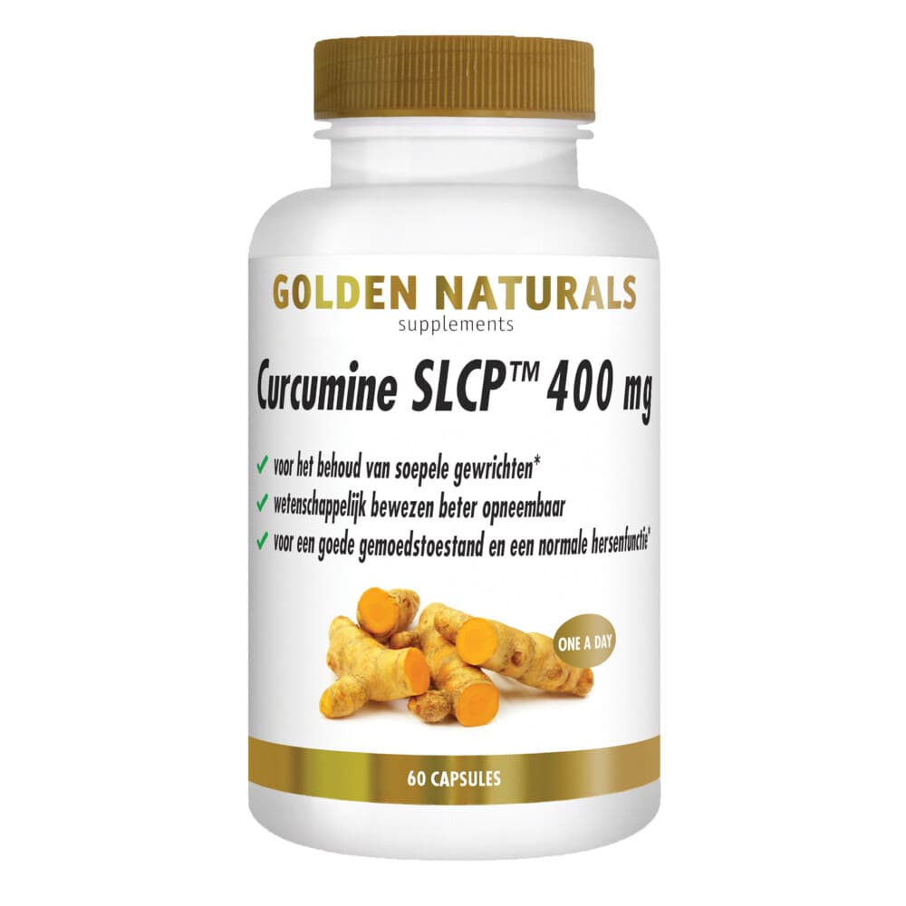 Gratis Verzending: 2x Golden Naturals Curcumine SLCP 400mg 60 vegacapsules