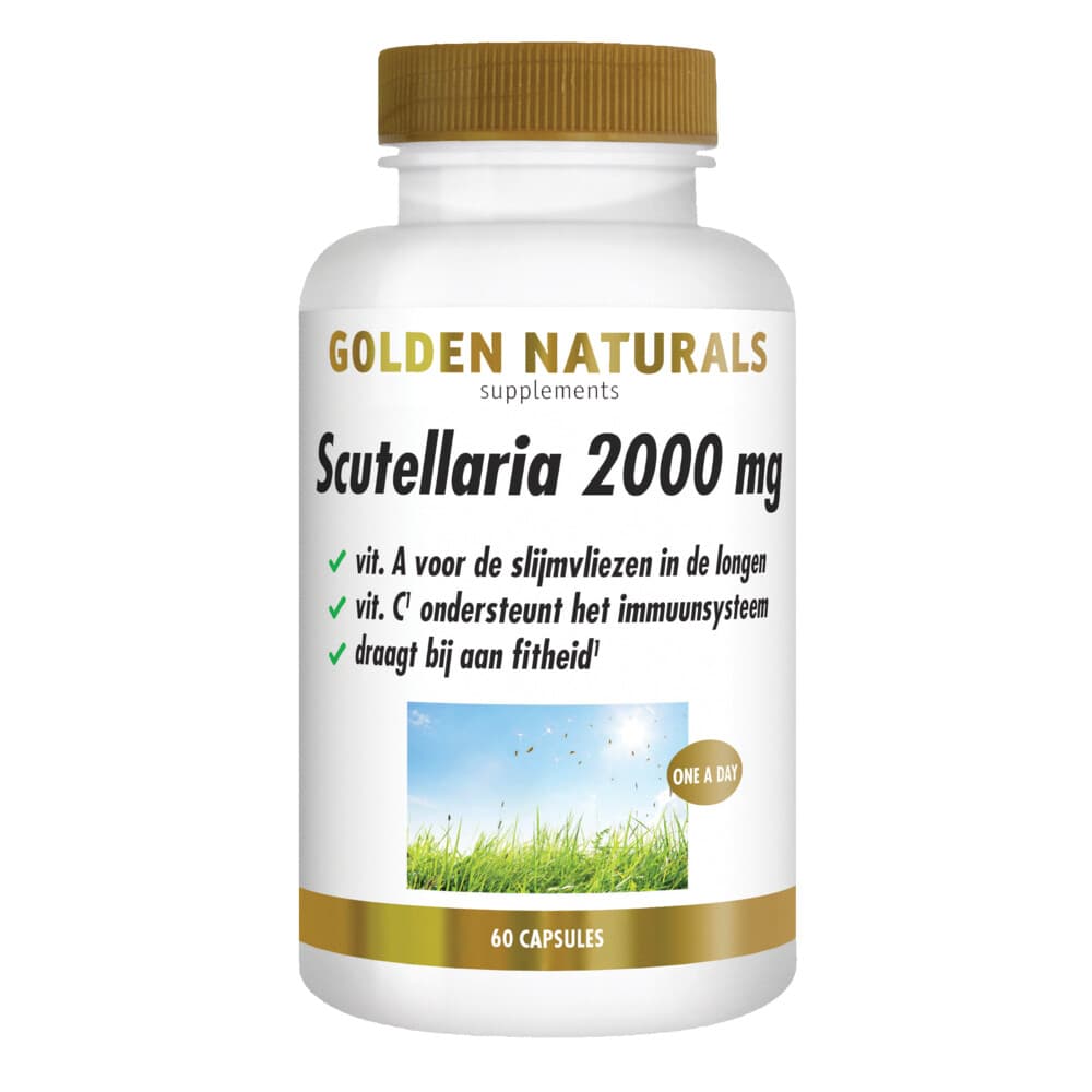 Gratis Verzending: Golden Naturals Scutellaria 2000mg 60 vegacapsules