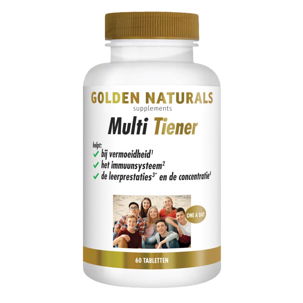 Gratis Verzending: 2x Golden Naturals Multi Tiener 60 tabletten