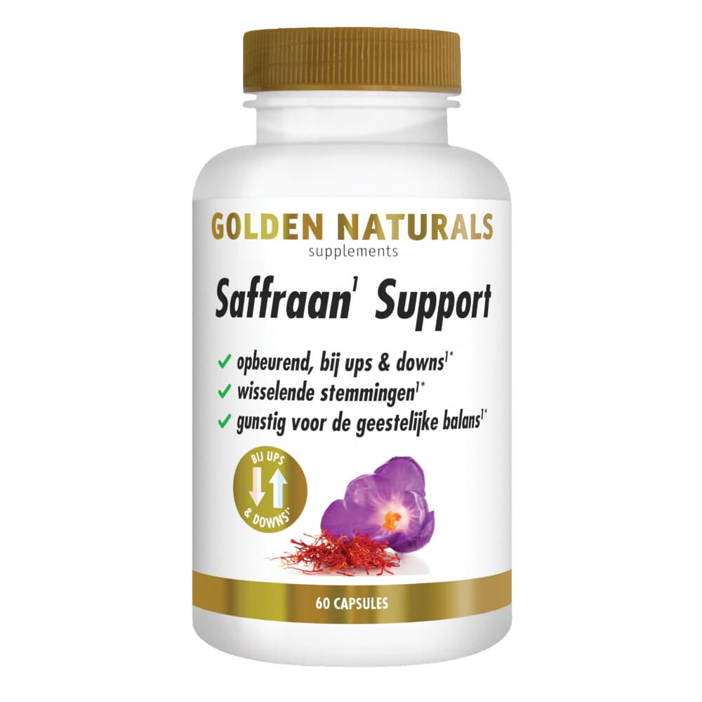 Gratis Verzending: 2x Golden Naturals Saffraan Support 60 capsules