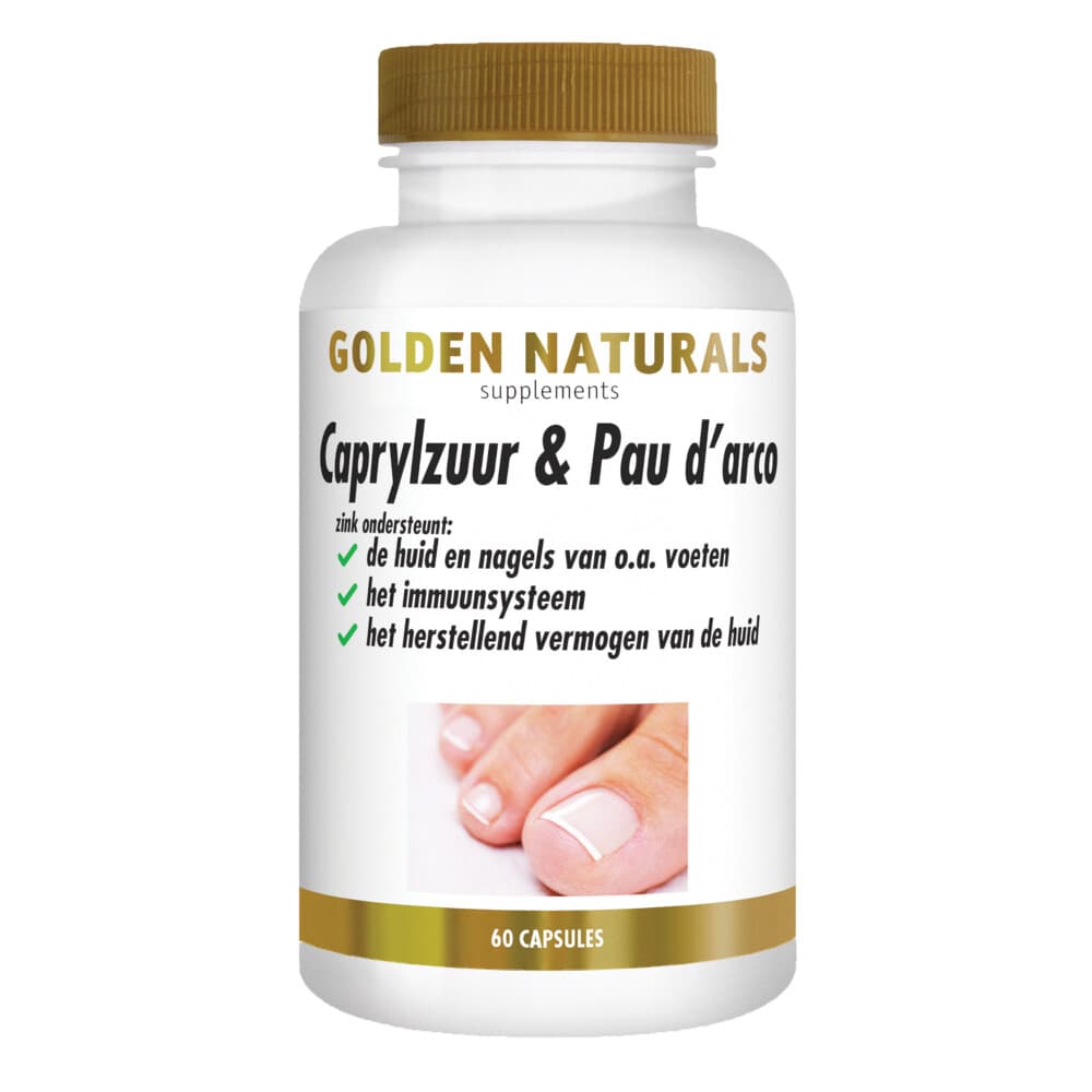 Gratis Verzending: Golden Naturals Caprylzuur&Pau d'arco Probiotica 60 vegacapsules