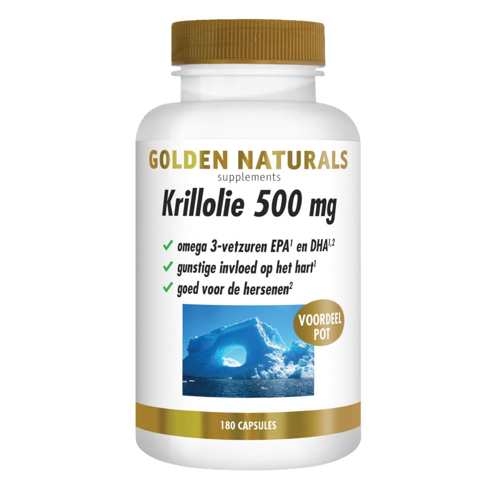 Gratis Verzending: Golden Naturals Krillolie 500mg 180 softgels