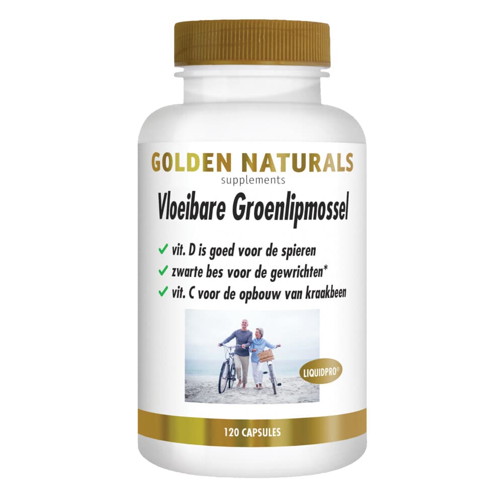 Gratis Verzending: Golden Naturals Vloeibare Groenlipmossel 120 softgels