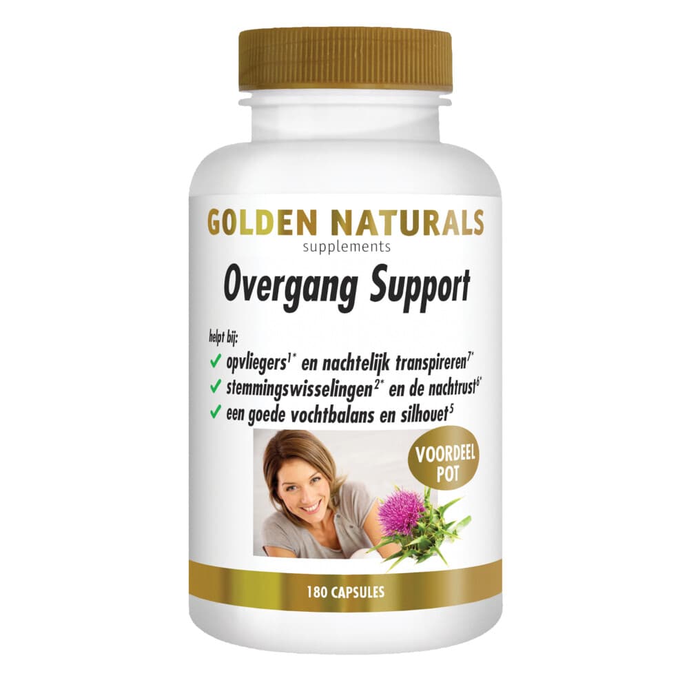 Gratis Verzending: 2x Golden Naturals Overgang Support 180 vegacapsules