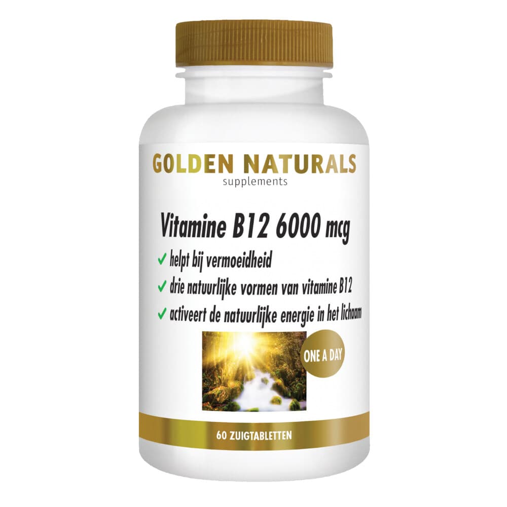 Gratis Verzending: Golden Naturals Vitamine B12 6000mcg Vegan 60 zuigtabletten