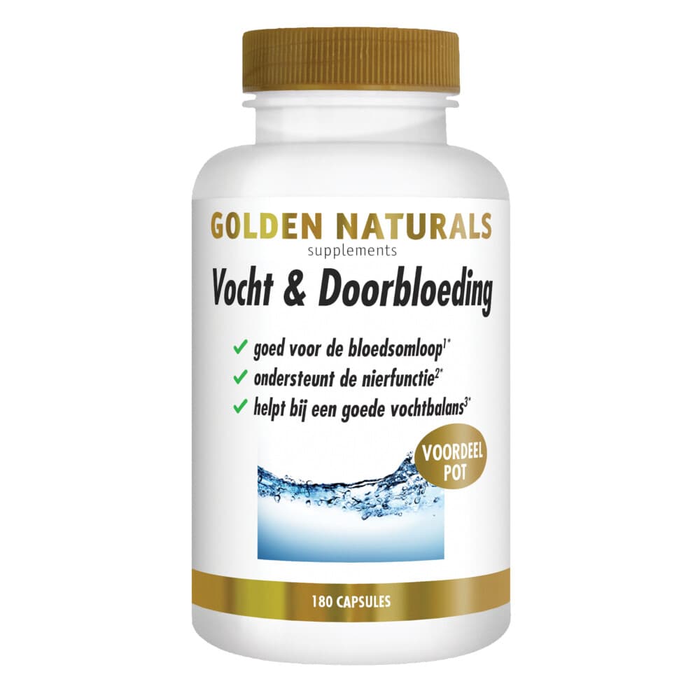 Gratis Verzending: 2x Golden Naturals Vocht&Doorbloeding 180 vegacapsules