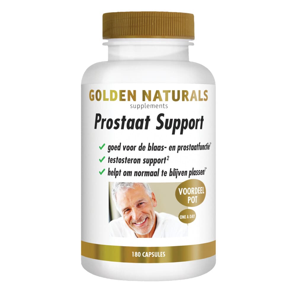 Gratis Verzending: 2x Golden Naturals Prostaat Support 180 vegacapsules