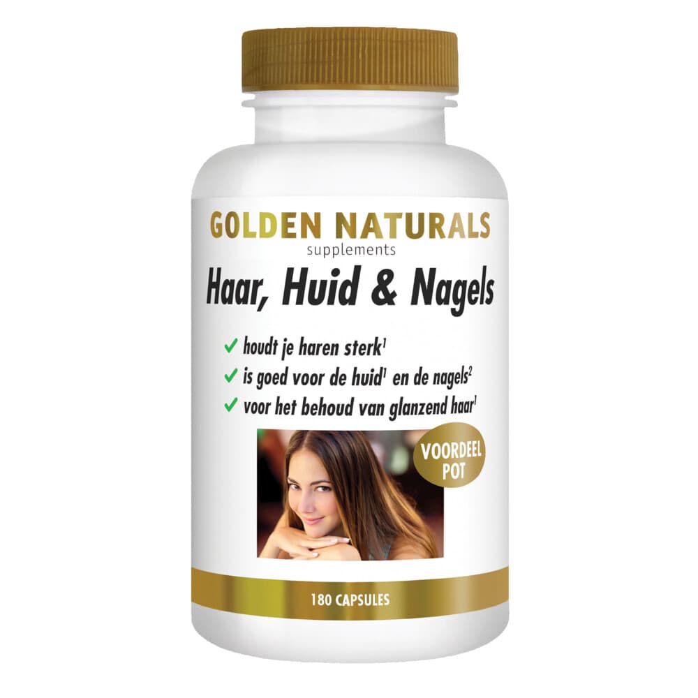 Gratis Verzending: 2x Golden Naturals Haar, Huid&Nagels 180 vegacapsules