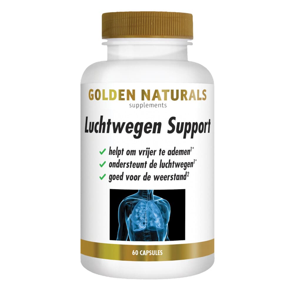 Gratis Verzending: 2x Golden Naturals Luchtwegen Support 60 vegacapsules