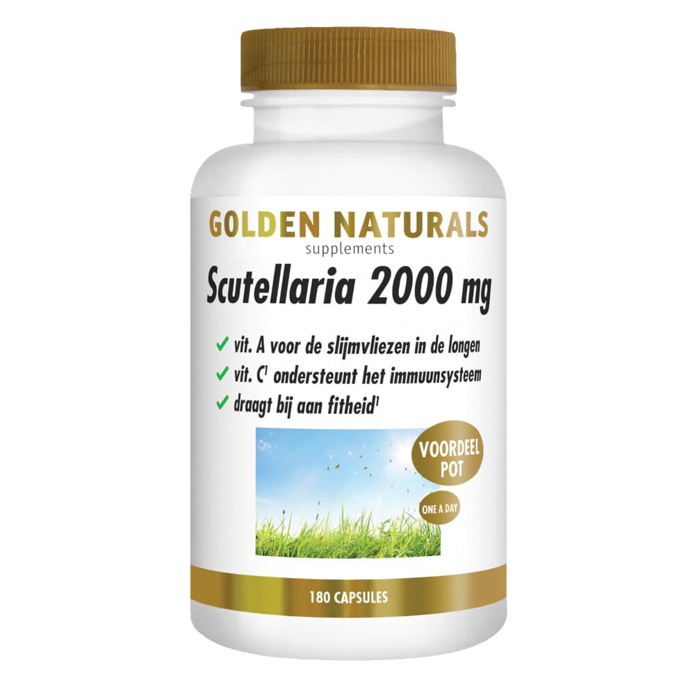 Gratis Verzending: Golden Naturals Scutellaria 2000mg 180 vegacapsules