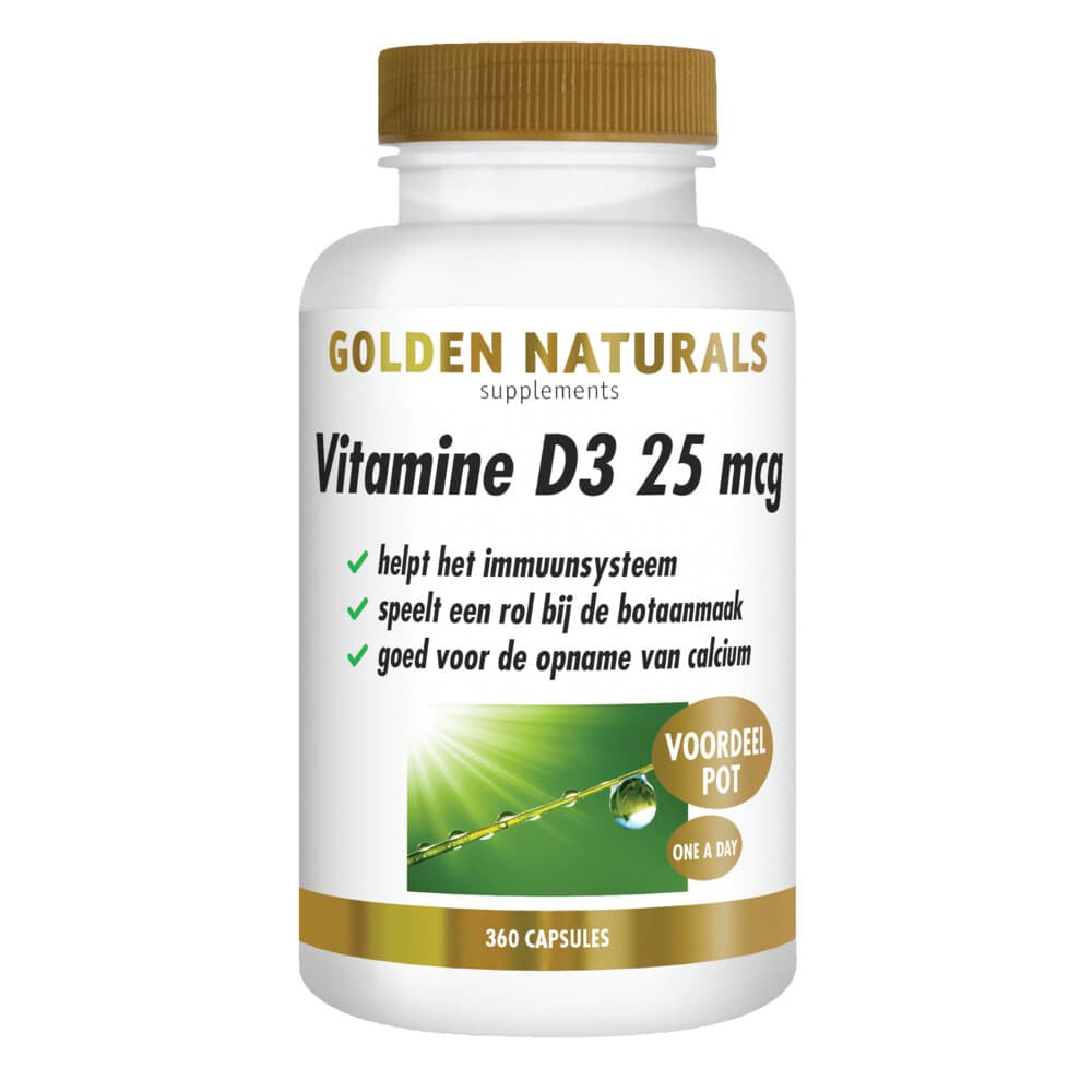 Gratis Verzending: Golden Naturals Vitamine D3 25mcg 360 softgels