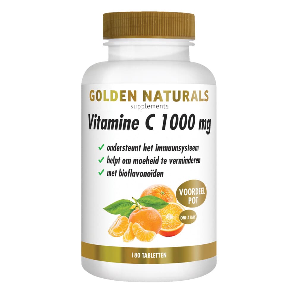Gratis Verzending: 2x Golden Naturals Vitamine C 1000mg Bioflavonoïden Vegan 180 tabletten