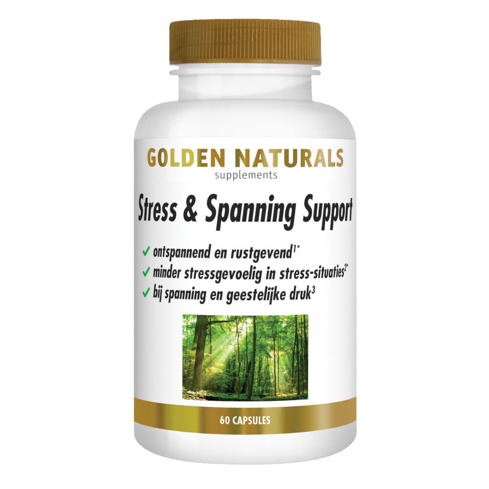 Gratis Verzending: 2x Golden Naturals Stress&Spanning Support 60 vegacapsules
