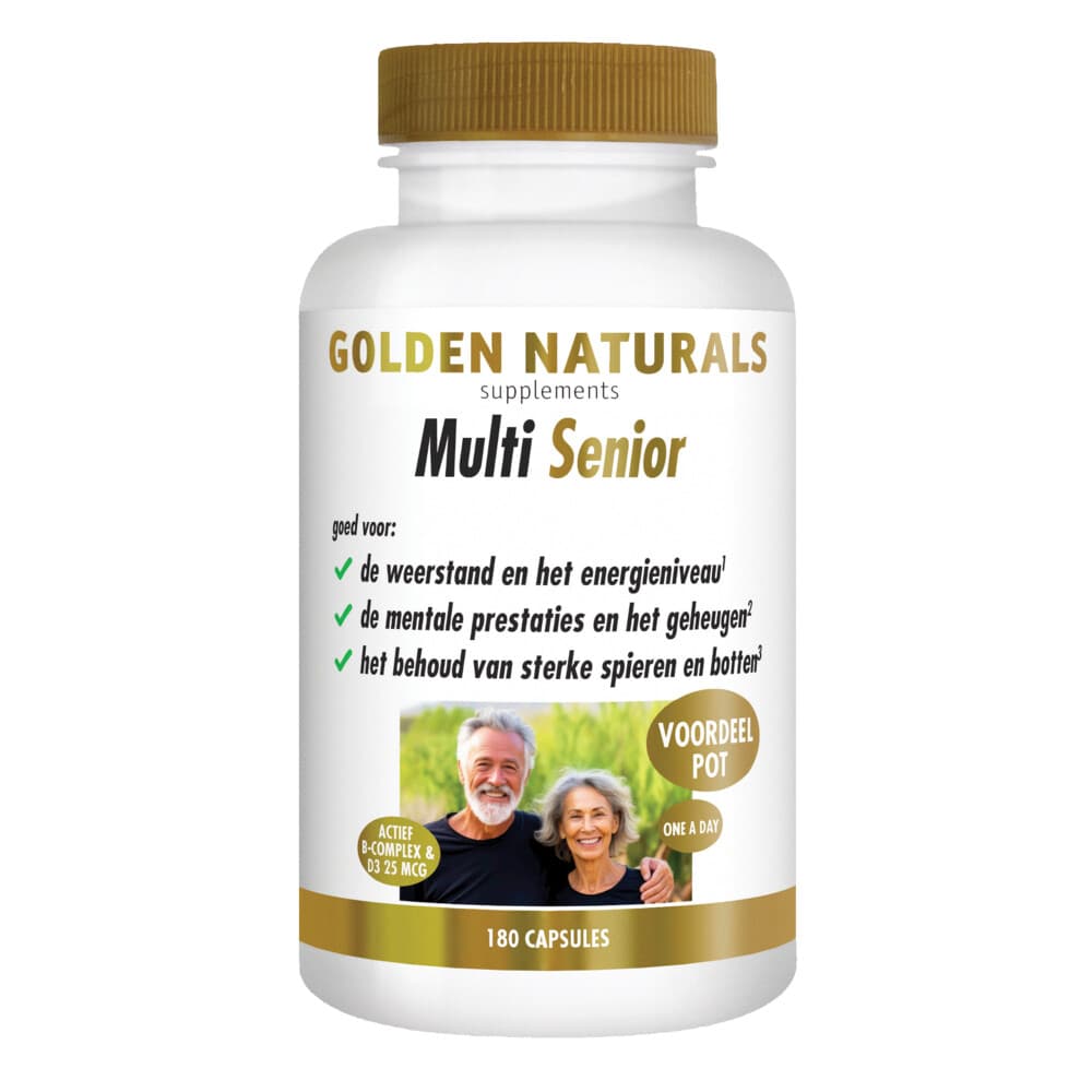 Gratis Verzending: Golden Naturals Multi Senior 180 vegacapsules